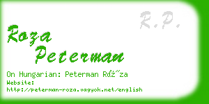 roza peterman business card